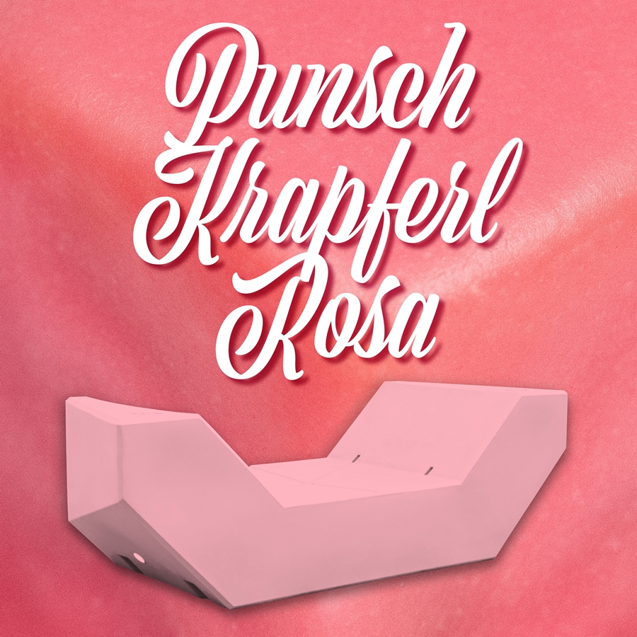 Besuche das MQ und nimm auf den punschkrapferlrosafarbenen Enzis Platz.