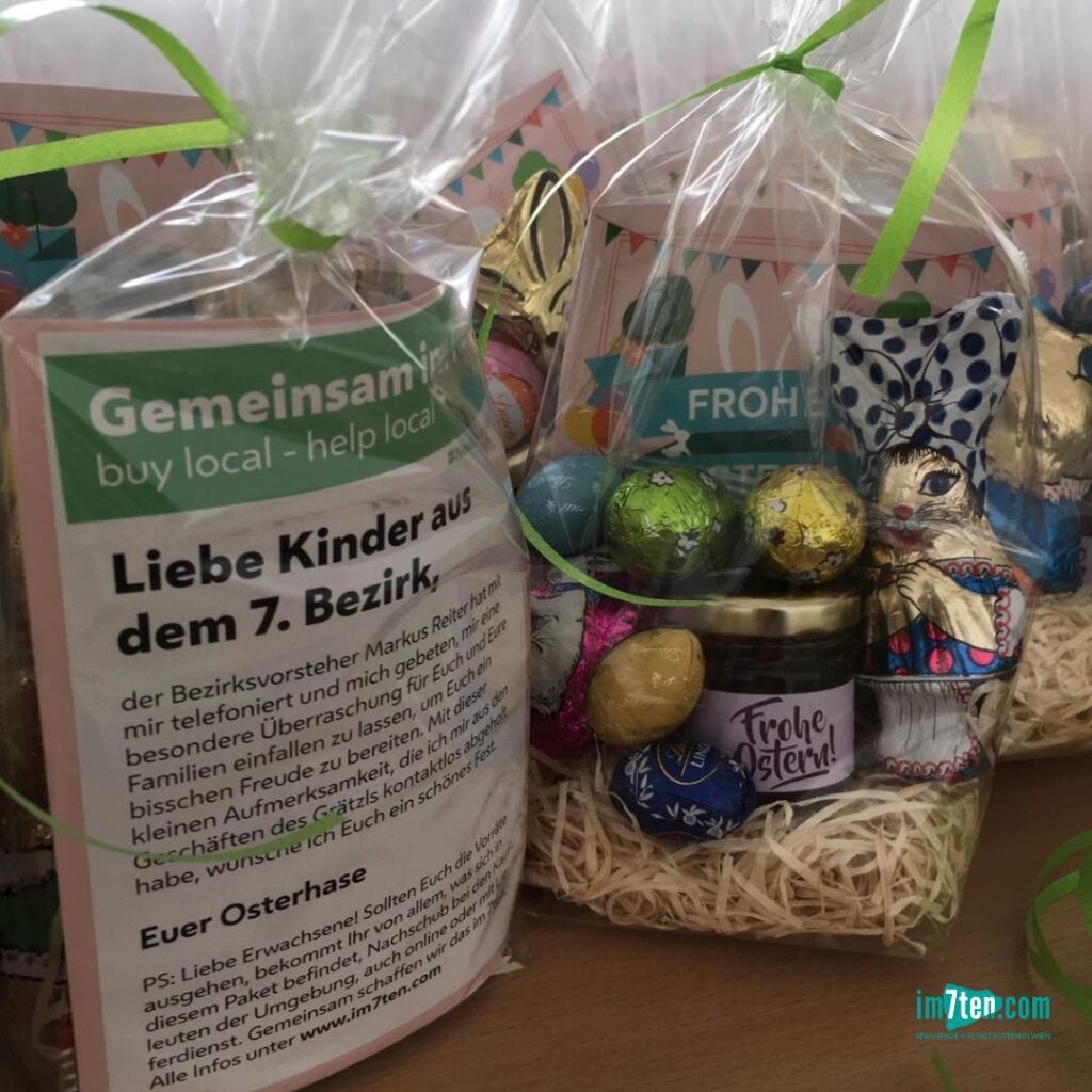 Mit der Osterhasenaktion schrieb der 7. Bezirk 2020 Geschichte.