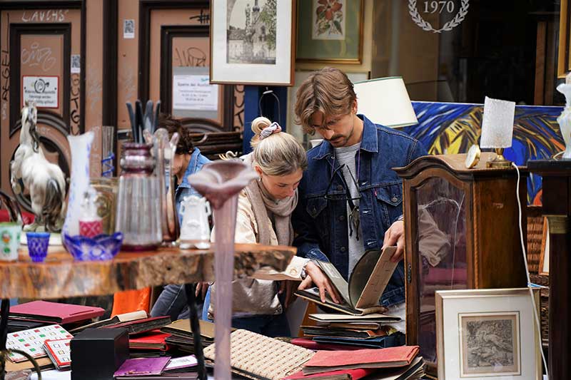 Stöbern beim Flaniermarkt in 1070 Wien Neubaugasse