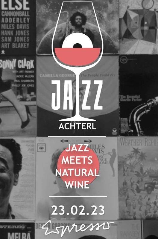 Eventplakat Jazzachterl im Espresso in der Burggasse 1070 Wien