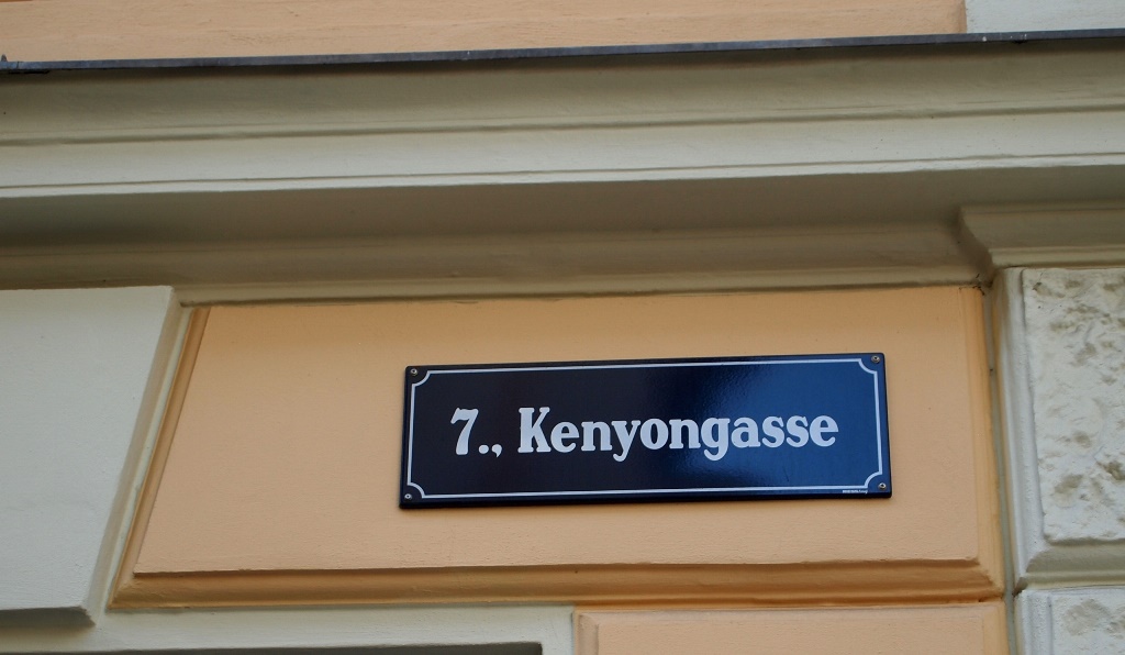 Straßenschild der Kenyongasse im 7. Bezirk. Foto: © Veronika Fischer