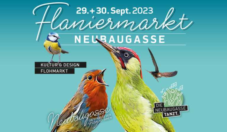 Bunte Vögel von Neubau - Flaniermarkt in der Neubaugasse