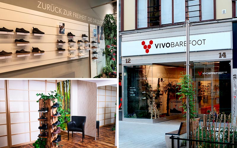Besuche den Vivobarefoot Store in der Neubaugasse 12, 1070 Wien, um Barfußschuhe zu finden, die zu dir passen.