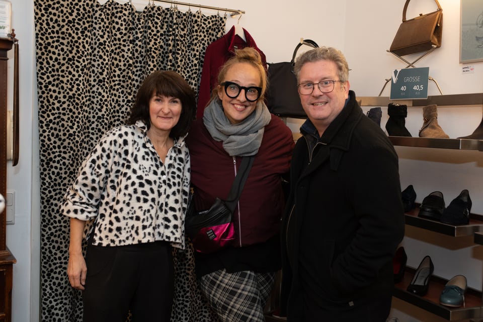 Nunu Kaller und Markus Frömmel zu Gast bei Gertraud Buxhofer von Schuhe für Frauen VINTAGE, © Fernanda Nigro
