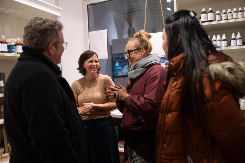 Markus Frömmel und Nunu Kaller zu Besuch bei Silvia Kolokolow von Kalivia © Fernanda Nigro
