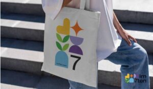 im7ten-Logo auf einem Stoffsackerl