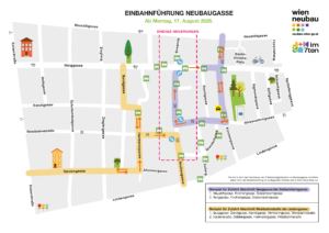 Ladezonen in und um die Neubaugasse in 1070 Wien