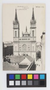 In der Altlerchenfelder Kirche ereignete sich 1906 eine Tragödie Credit: Paul Ledermann (Hersteller), 7., Lerchenfelder Straße 111 - Altlerchenfelder Kirche, Ansichtskarte, 1911 (Herstellung), Wien Museum Inv.-Nr. 58891/779, CC0 (https://sammlung.wienmuseum.at/objekt/117865/)